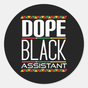 Drug Black Istant Black History Month  Classic Round Sticker