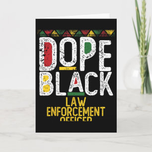Drug Black Law Enforcement Officer Black History M Card