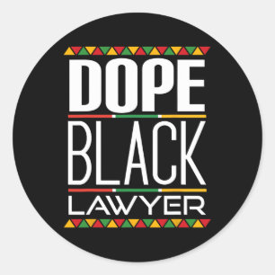 Drug Black Lawyer Black History Month  Classic Round Sticker