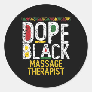 Drug Black Mage Therapist Black History Month Classic Round Sticker