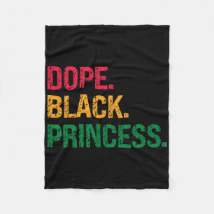 Drug Black Princess Black History Juneteenth Fleece Blanket