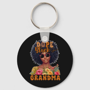 Drug Black Proud Grandma Costume Black Afro Woman  Key Ring