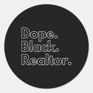 Drug Black Realtor African American Black History Classic Round Sticker