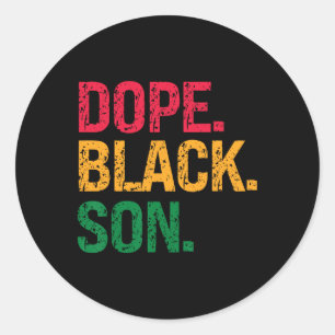 Drug Black Son Black History Juneteenth Classic Round Sticker