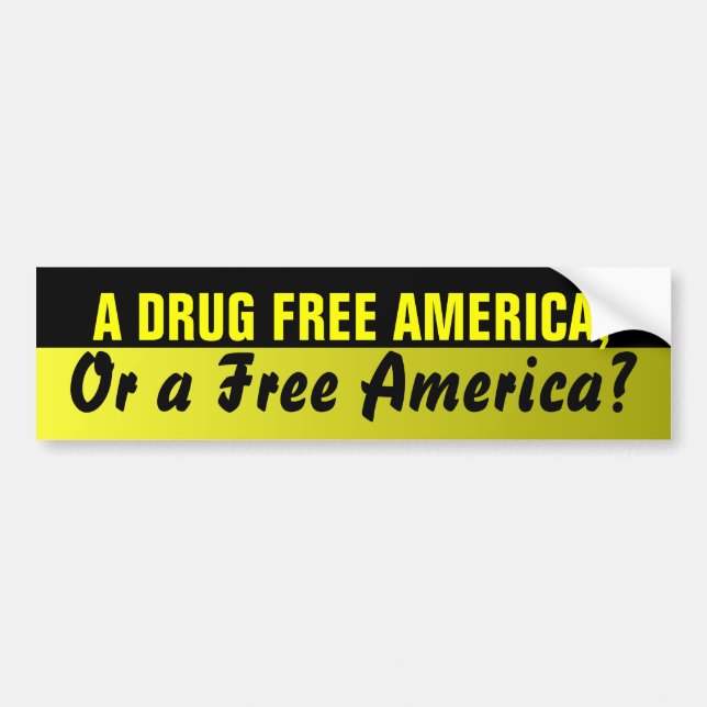 Drug Free America Bumper Sticker (Front)