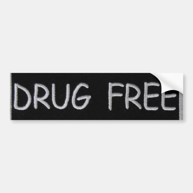 DRUG FREE BUMPER STICKER (Front)