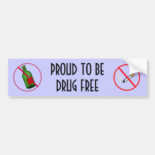 Drug Free Bumper Sticker