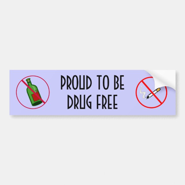 Drug Free Bumper Sticker (Front)
