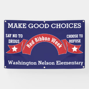 Drug Free Choices Red Ribbon Banner