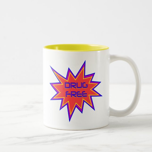 Drug Free Two-Tone Coffee Mug (Right)