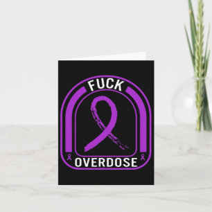 Drug Overdose Awareness Addiction Ribbon Tee3 Card