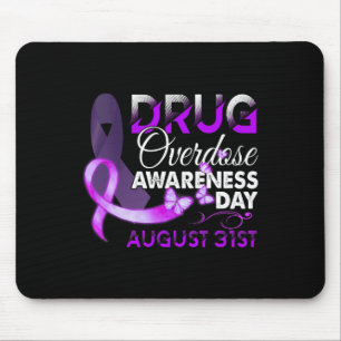 Drug Overdose Awareness Day  August 31 2021 Purple Mouse Pad
