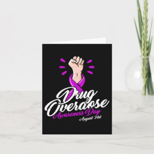 Drug Overdose Awareness Day August 31 Purple 1 Card