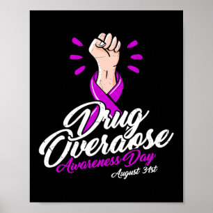 Drug Overdose Awareness Day August 31 Purple 1 Poster