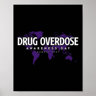 Drug Overdose Awareness Day August 31 Purple  Poster