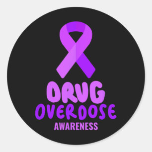 Drug Overdose Awareness Day Classic Round Sticker