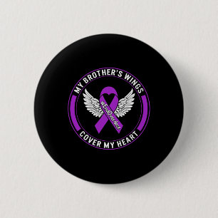 Drug Overdose Awareness My Brother's Wings Cover M 6 Cm Round Badge