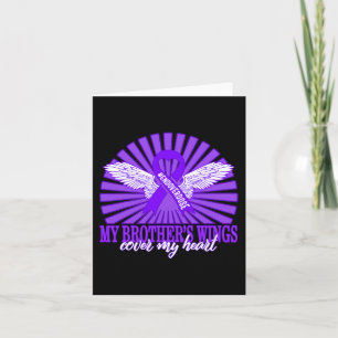 Drug Overdose Awareness My Brother's Wings Purple Card