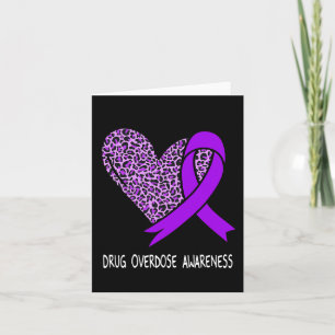 Drug Overdose Awareness Purple Ribbon Card