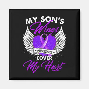 Drug Overdose Awareness Purple Ribbon Gifts Magnet