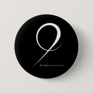 Drug Overdose Awareness Ribbon  6 Cm Round Badge