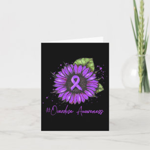 Drug Overdose Awareness Ribbon Drug Addiction Cris Card