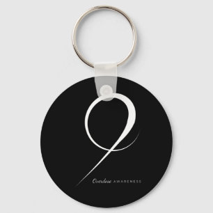 Drug Overdose Awareness Ribbon Key Ring