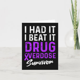 Drug Overdose Awareness Warrior Survivor 11 Card