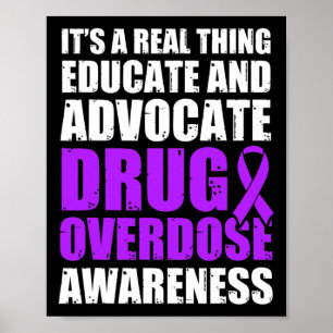 Drug Overdose Awareness Warrior Survivor 12 Poster