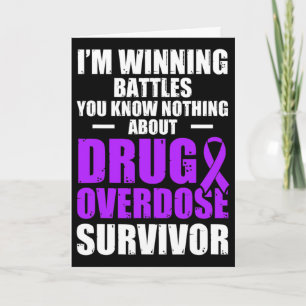 Drug Overdose Awareness Warrior Survivor 13 Card