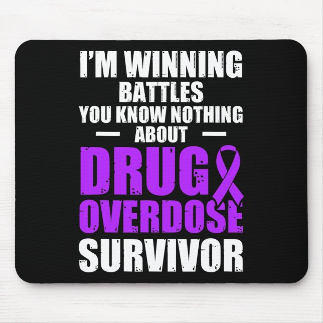 Drug Overdose Awareness Warrior Survivor 13 Mouse Pad (Front)
