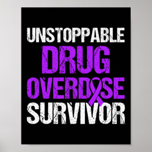 Drug Overdose Awareness Warrior Survivor 14 Poster