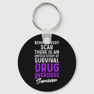 Drug Overdose Awareness Warrior Survivor 17 Key Ring