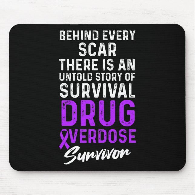 Drug Overdose Awareness Warrior Survivor 17 Mouse Pad (Front)