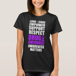 Drug Overdose Awareness Warrior Survivor 21 T-Shirt