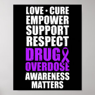 Drug Overdose Awareness Warrior Survivor 38 Poster
