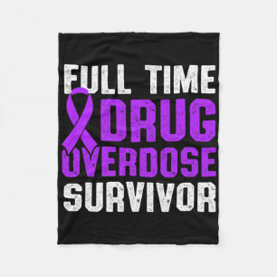 Drug Overdose Awareness Warrior Survivor 40 Fleece Blanket