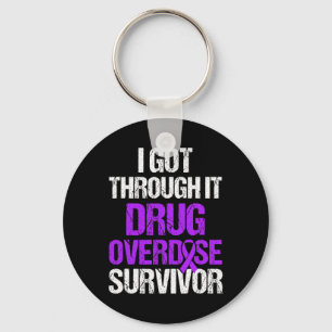 Drug Overdose Awareness Warrior Survivor 44 Key Ring
