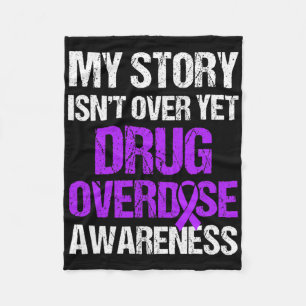 Drug Overdose Awareness Warrior Survivor 46  Fleece Blanket