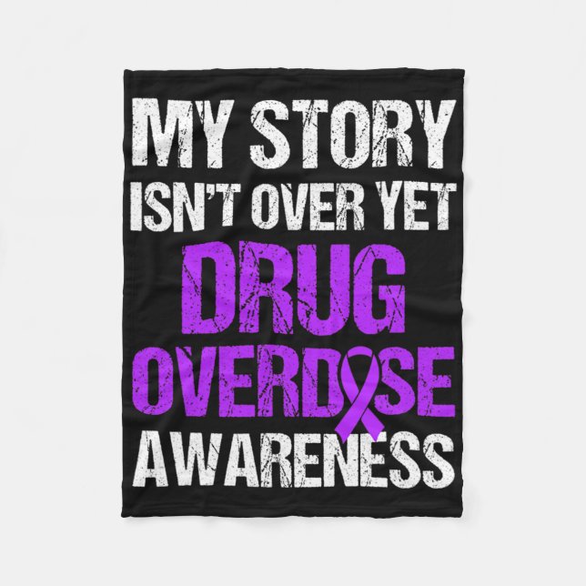 Drug Overdose Awareness Warrior Survivor 46  Fleece Blanket (Front)