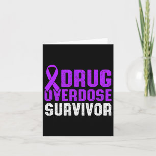 Drug Overdose Awareness Warrior Survivor 49 Card