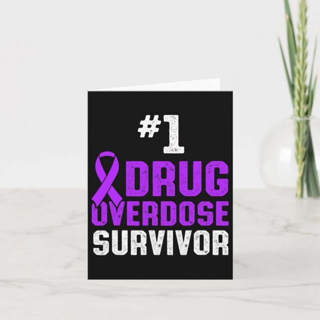 Drug Overdose Awareness Warrior Survivor 8  Card (Front)