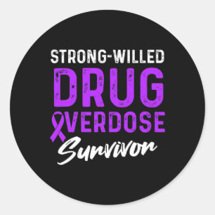 Drug Overdose Awareness Warrior Survivor &#; Classic Round Sticker