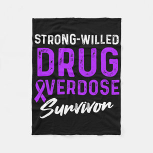 Drug Overdose Awareness Warrior Survivor &#   Fleece Blanket
