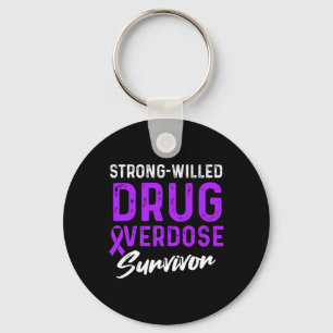 Drug Overdose Awareness Warrior Survivor &#; Key Ring