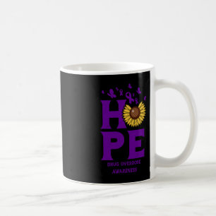 Drug Overdose Purple Hope Vintage Sunflower Awaren Coffee Mug