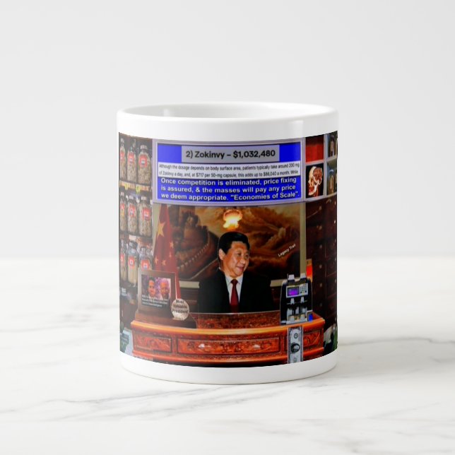 Drug Price fixing, accomplished Large Coffee Mug (Front)