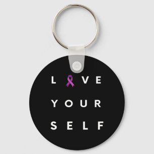 Drug Recovery Month Overdose Awareness Purple Ribb Key Ring