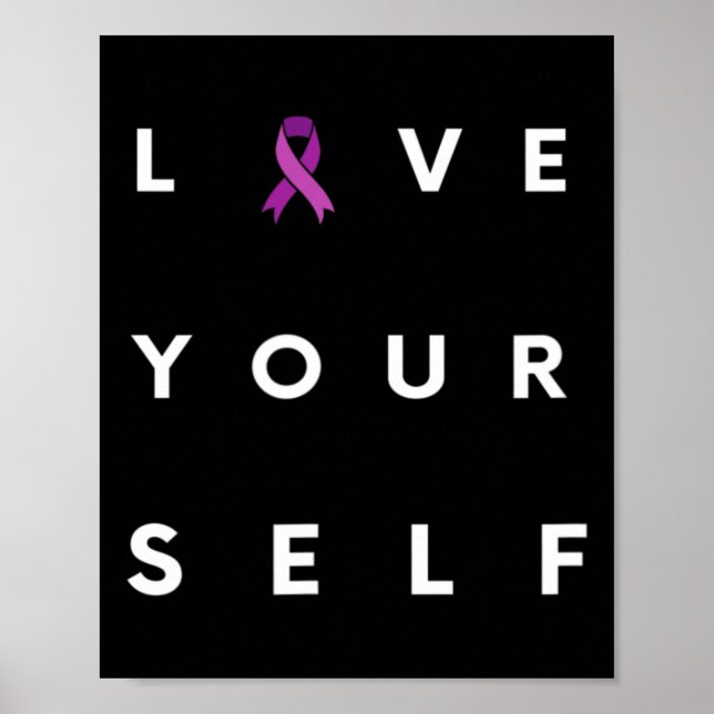 Drug Recovery Month Overdose Awareness Purple Ribb Poster (Front)