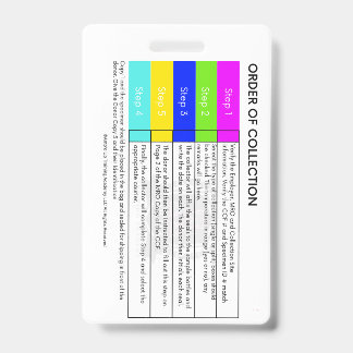 Drug Testing Order Of Collection Vertical Badge ID Badge